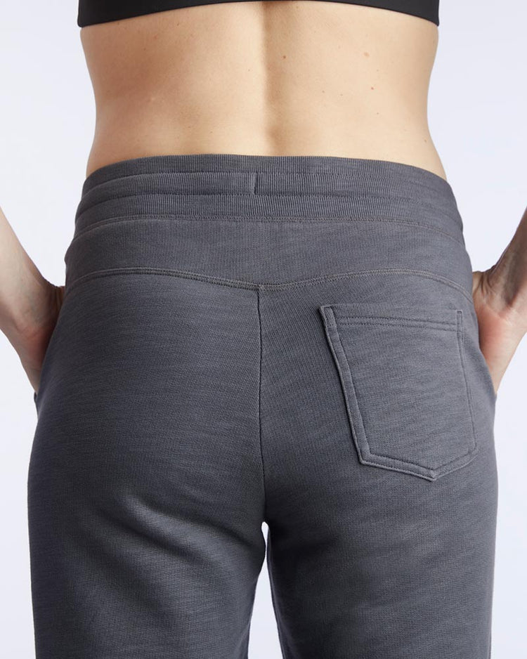 Goal Five Freasy Jogger in carbon color, lifestyle apparel with comfortable fit, showcased on a model.