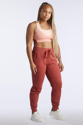 Goal Five Freasy Jogger in carbon color, lifestyle image showing comfortable fit and casual style, XS size.