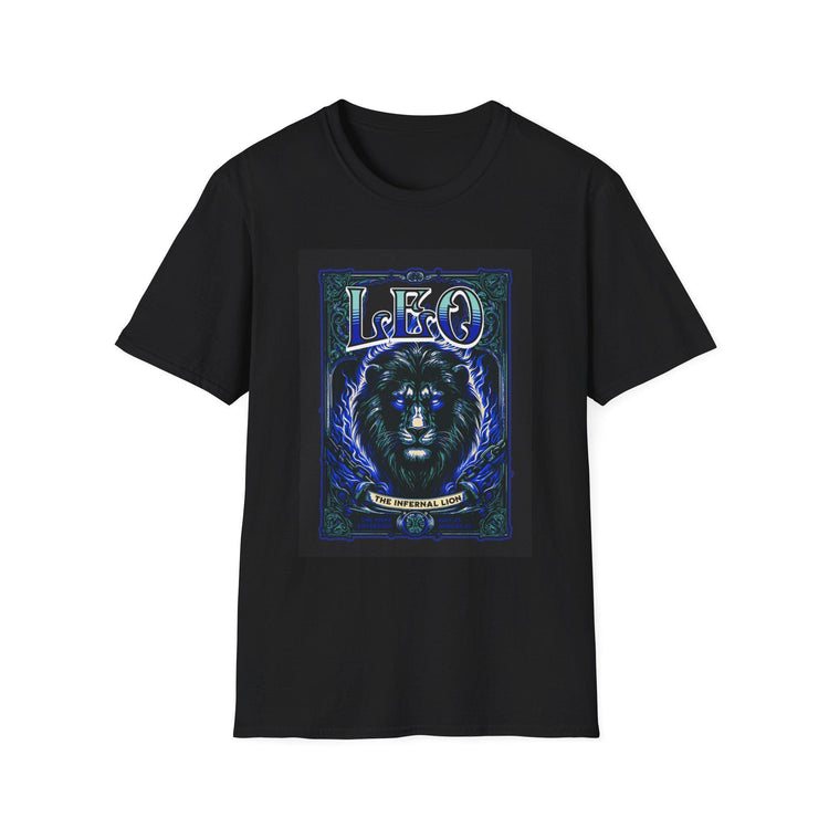Blue Star Leo Zodiac Lion astrology T-shirt featuring a detailed lion design on soft, comfortable fabric.