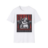 Blue Star Eternal Angel Cherub vintage red and black T-shirt with angel graphic design on front.