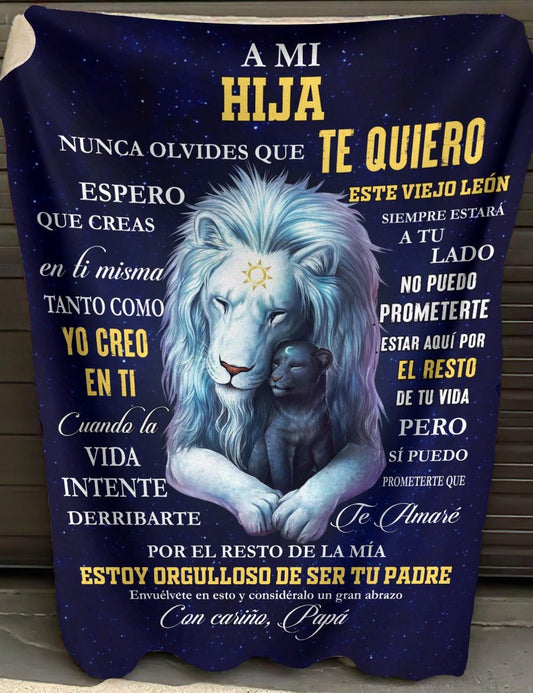 Manta para Hija – Regalo de Consuelo y Calidez de Papá Manta Acolchada de Forro Polar Sherpa NTTDsp (SKUB11-70)