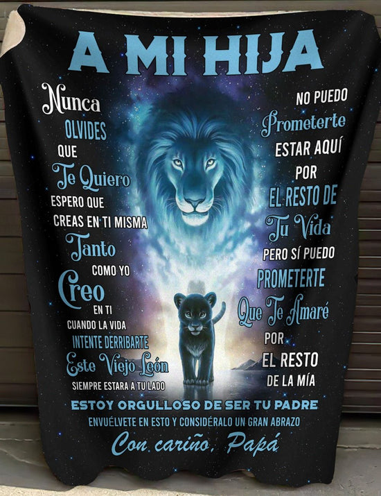 Manta para Hija – Regalo de Consuelo y Calidez de Papá Manta Acolchada de Forro Polar Sherpa NTTDsp