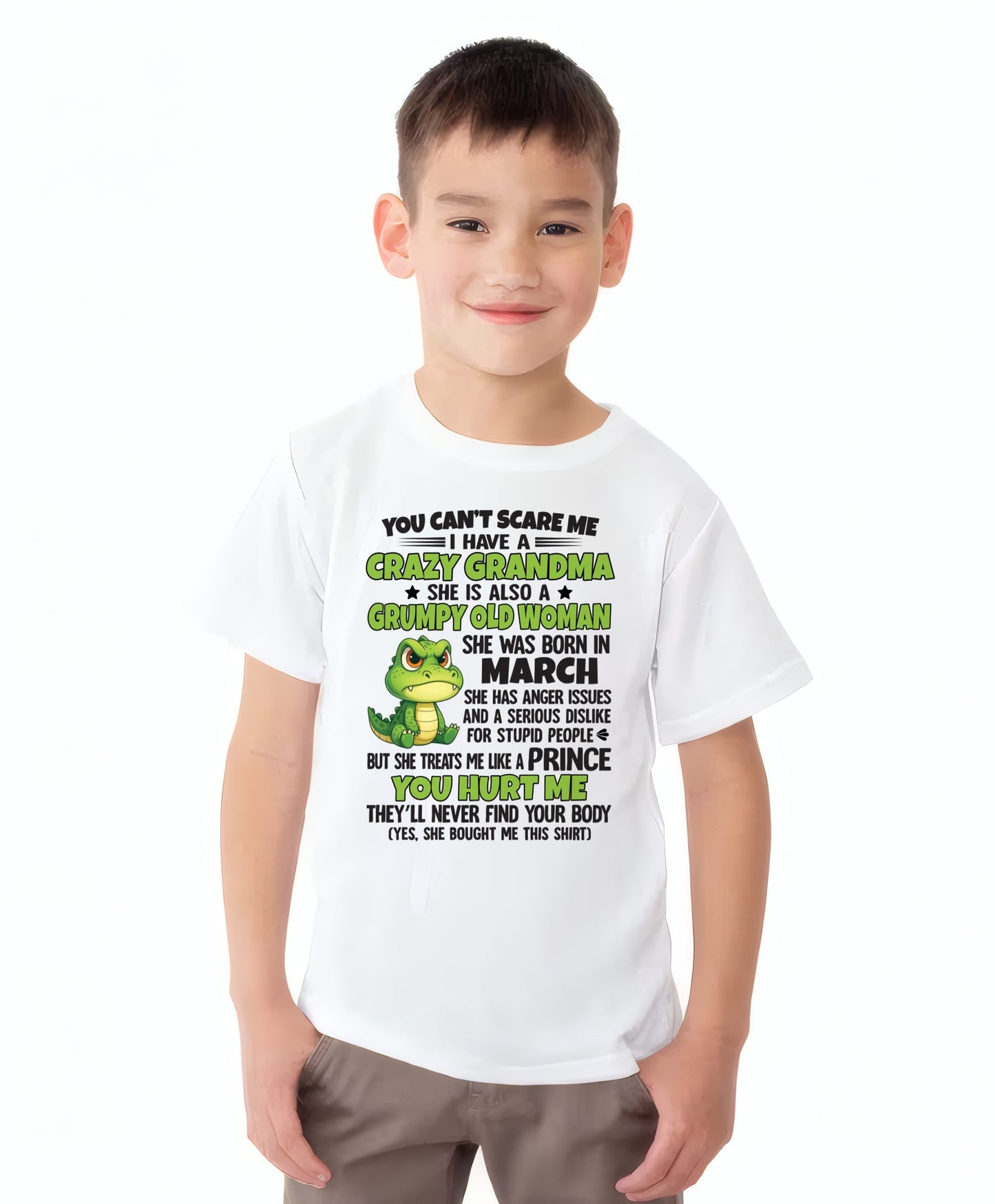 MARCH - YOU CAN'T SCARE ME - FOR GRANDSON - GIFT FROM GRANDMA - NGHL03 (SKU09-85-03)
