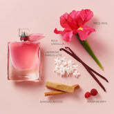 Lancome La Vie Est Belle Intensément Eau de Parfum for women, 3.4 oz, elegant fragrance bottle with floral design.