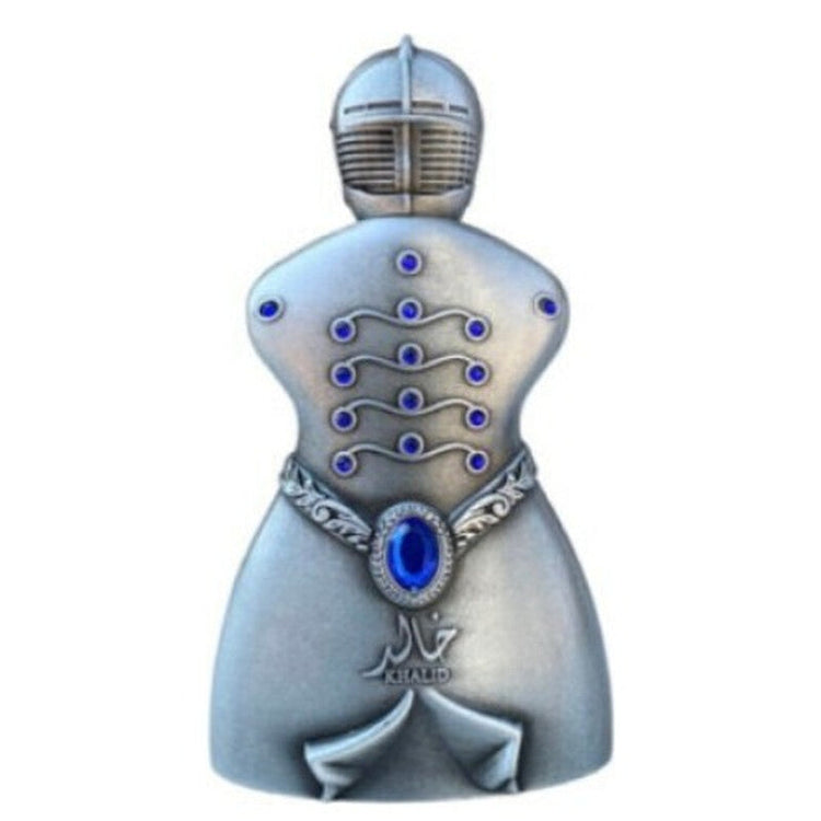 Lattafa Unisex Niche Emarati Khalid EDP spray, 2.7 oz, with elegant bottle and fragrance details.