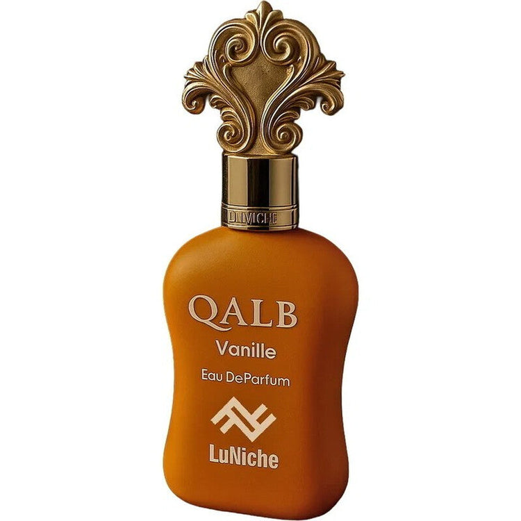 Unisex Luniche Qalb Vanille EDP spray in 3.4 oz bottle with vanilla fragrance, by Farmacias Savia.