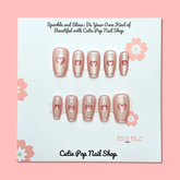 Magnetic Heart Cat-Eye Press-On Nail Set
