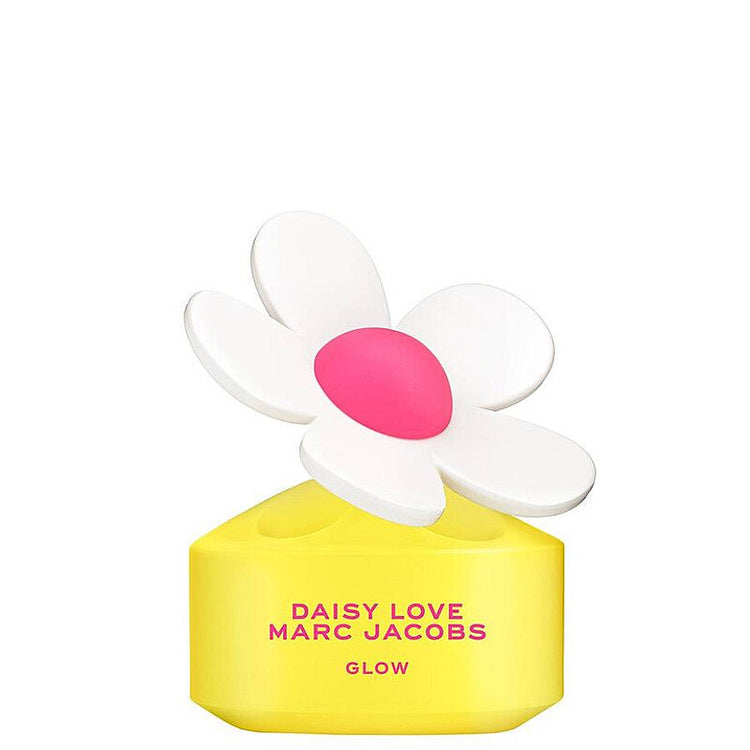 Marc Jacobs Daisy Love Glow Eau de Toilette spray for women, 1.7 fl oz, featuring floral and fruity fragrance notes.