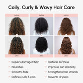 Maree Curl Repair Hair Mask in a jar, smooth and creamy texture, designed for nourishing and restoring curly hair.