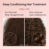 Maree Curl Repair Hair Mask in a jar, showing the creamy formula and product label for damaged curly hair repair.