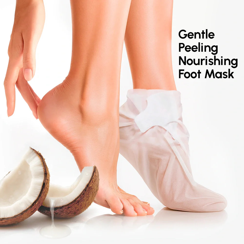 Maree exfoliating and hydrating foot mask in a jar, showing the product&