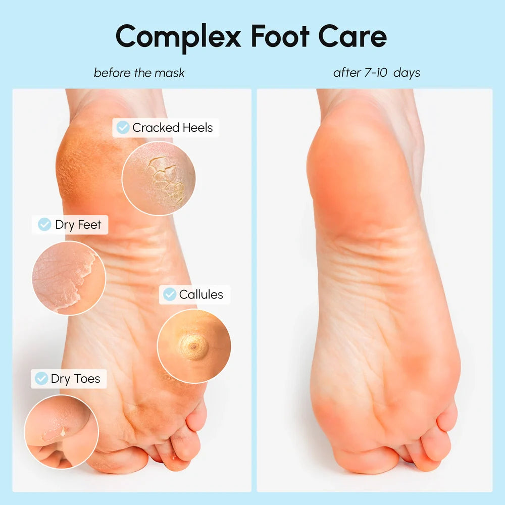 Maree Exfoliating and Hydrating Foot Mask in a clear jar, showing the nourishing foot treatment with natural ingredients.