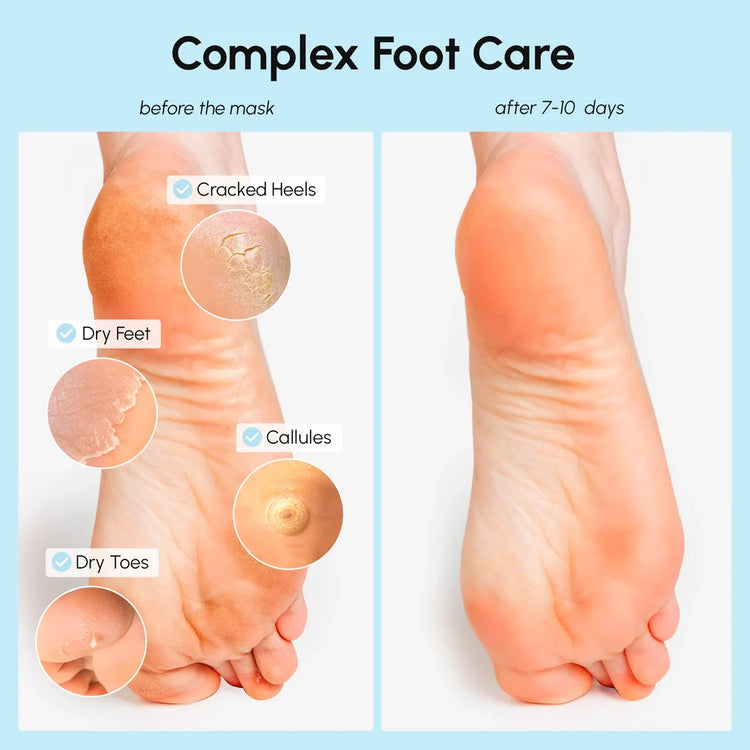 Maree Exfoliating and Hydrating Foot Mask in a clear jar, showing the nourishing foot treatment with natural ingredients.