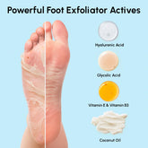 Maree Exfoliating & Hydrating Foot Mask in a jar, showing the product with a smooth, creamy texture for soft, refreshed feet.