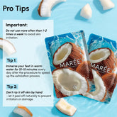 Maree exfoliating and hydrating foot mask in a jar, showing the product with a smooth, creamy texture for soft, refreshed feet.