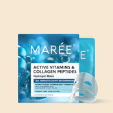 Maree Hydrogel Collagen Face Mask with soothing, hydrating gel formula visible on a skincare display.