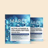 Maree Hydrogel Collagen Face Mask shown on a model&