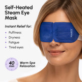 Maree scented spa steam eye mask lying open, showing soft fabric and aroma-infused material for relaxation and eye comfort.