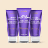Purple Pro-Retinol neck lifting cream massager by Maree, designed for skin tightening and rejuvenation in the neck area.