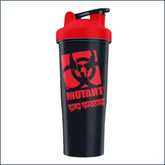 Black Mutant Born Hardcore Deluxe 1L/35oz shaker cup with secure lid and mixing ball for protein shakes and supplements.