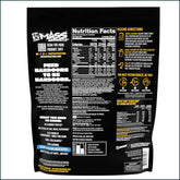 Mutant Mass Extreme 2500 weight gainer supplement by PoorBoySupplements.com, nutritional facts panel showing ingredients and nutrition info.