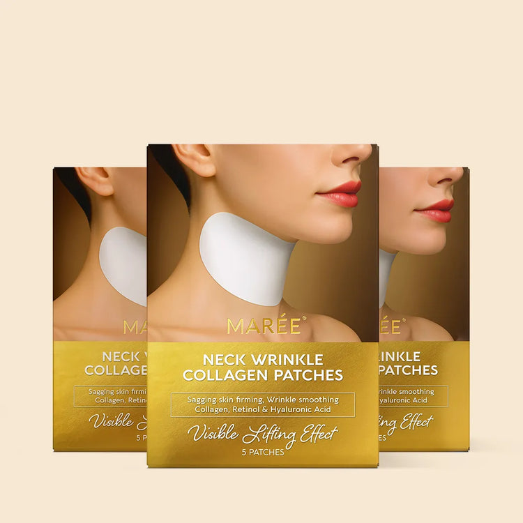 Maree lifting neck wrinkle patches applied to the neck, designed to reduce the appearance of fine lines and wrinkles.