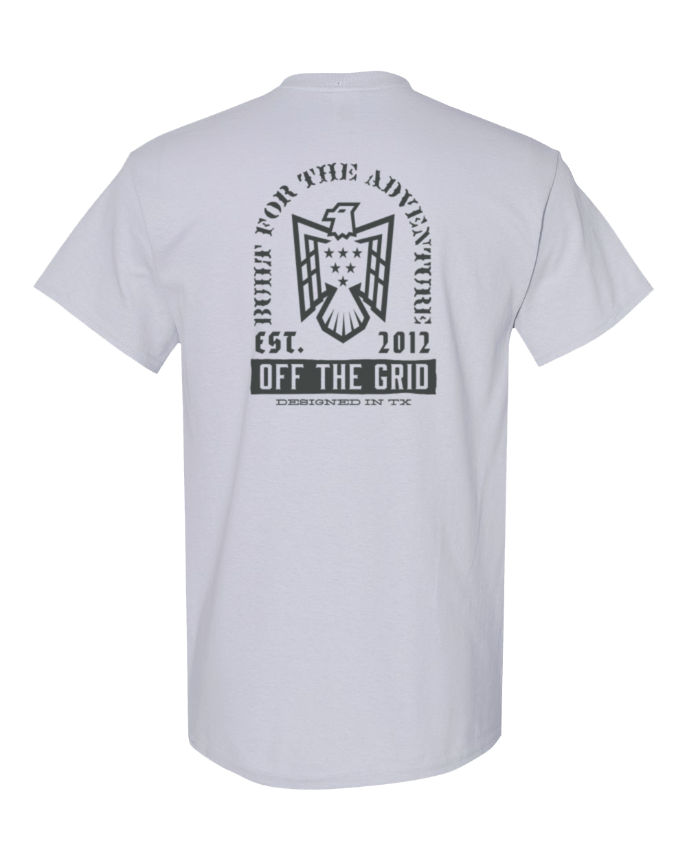 Black Soaring Eagle T-shirt by Off The Grid Surplus featuring a detailed eagle graphic on the front.