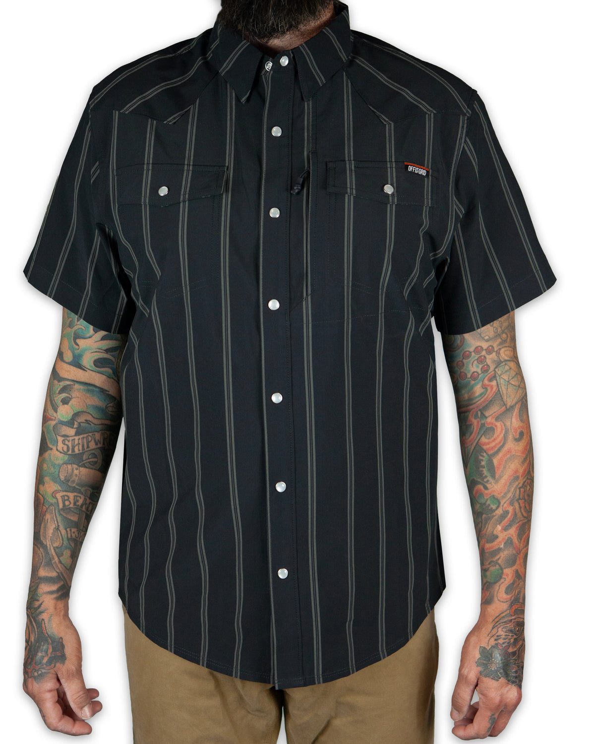 Vintage black Daryll SS shirt by Off The Grid Surplus, a stylish men&