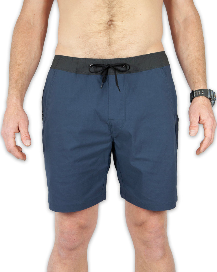 Grey blue Thunderbird Short by Off The Grid Surplus, casual men&