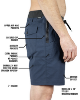 Grey blue Thunderbird Short from Off The Grid Surplus, casual men&