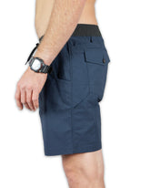 Grey blue Thunderbird short by Off The Grid Surplus, casual men&
