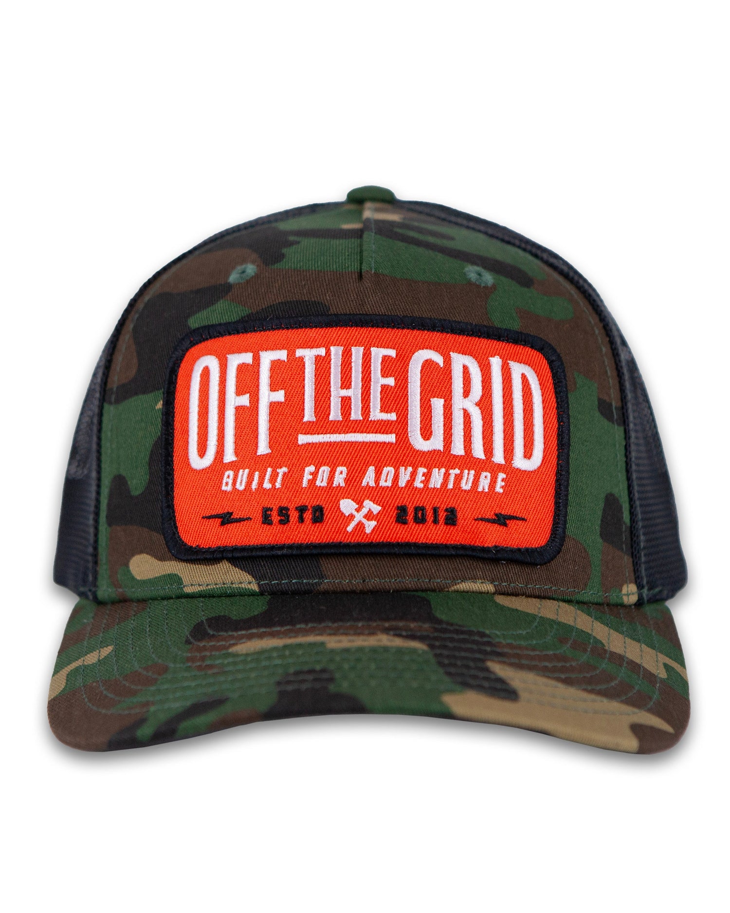 Off The Grid Surplus Ranch Hand Hat in sable duck camo with black brim, durable outdoor hat for rugged work and outdoor activities.