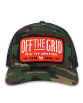 Off The Grid Surplus Ranch Hand Hat in sable duck camo with black brim, durable outdoor hat for rugged work and outdoor activities.