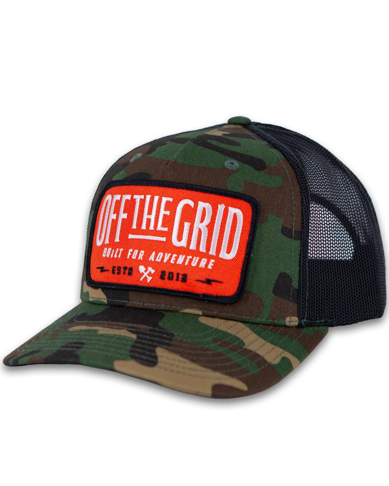 Ranch Hand Hat by Off The Grid Surplus in sable duck camouflage with black accents, outdoor style and sturdy construction.