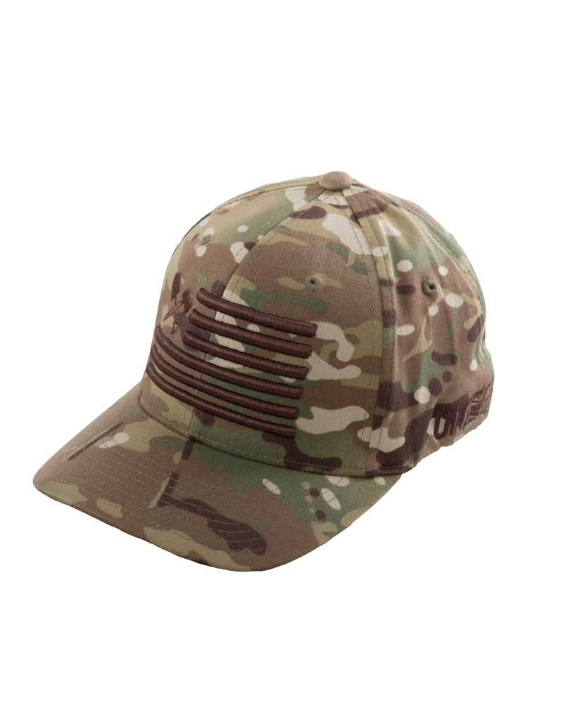 Off The Grid Surplus Shovel N Bars Flexfit hat in black, size small, with adjustable fit and embroidered design.