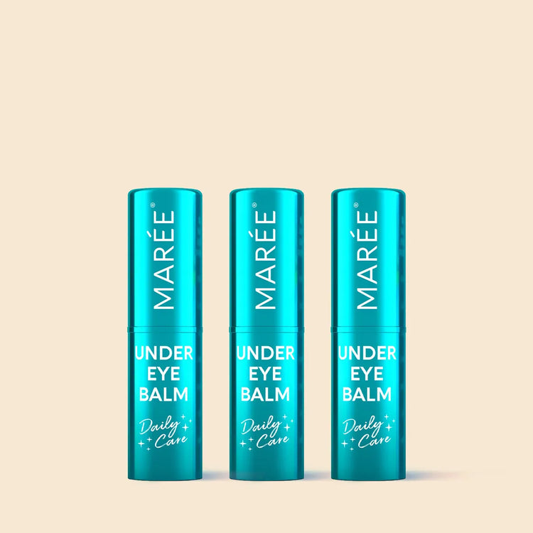 Maree Instant Eye Smoother Balm in a sleek tube, designed to reduce puffiness and smooth the skin around the eyes.
