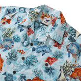 Bluey Hawaiian fish print men&