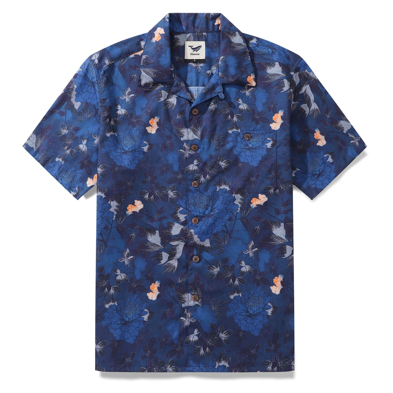 Dark blue Hawaiian men&