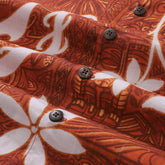 Red Hawaiian shirt for men by Outlets Yiume, short sleeve Tiki Hawaii shirt with camp collar, 100% cotton, vibrant tropical design.