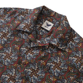 Vintage Hawaiian shirt for men by Outlets Yiume, short sleeve, vibrant cycle Morris design, 100% cotton, camp collar, casual summer style.