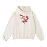 Red Hawaiian hoodie for men by Outlets Yiume featuring a vibrant carp print, casual sweatshirt perfect for relaxed style.