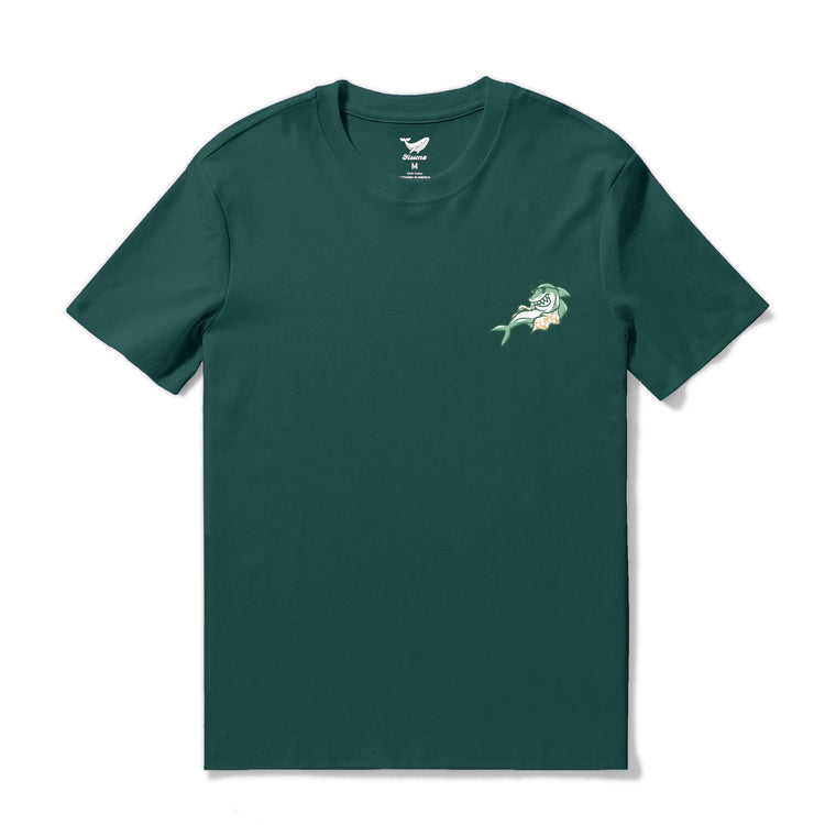 Dark green Hawaiian T-shirt for men by Outlets Yiume, crew neck, 100% cotton, featuring a "Do Not Disturb" design.