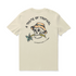Beige Hawaiian T-shirt for men by Loindaflow, featuring tropical print, crew neck, 100% cotton from Outlets Yiume.