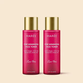 Maree Hydrating Pore Refining Toner showing clear bottle with label, designed to minimize pores and promote smooth, flawless skin
