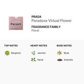 Prada Ladies Paradoxe Virtual Flower EDP perfume bottle, 1.7 oz, elegant floral fragrance for women.