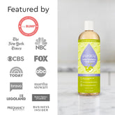 Puracy baby shampoo and body wash in citrus grove scent, tear-free formula, standard pack of 2 bottles, gentle for delicate skin.