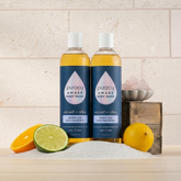 Puracy acidified, pH balanced citrus and sea salt body wash in a pump bottle, gentle and refreshing for skin.
