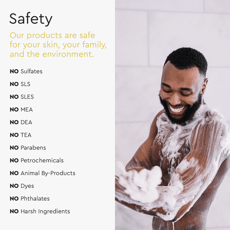 Puracy acidified, pH balanced citrus and sea salt body wash with natural ingredients for gentle cleansing and refreshing skin.