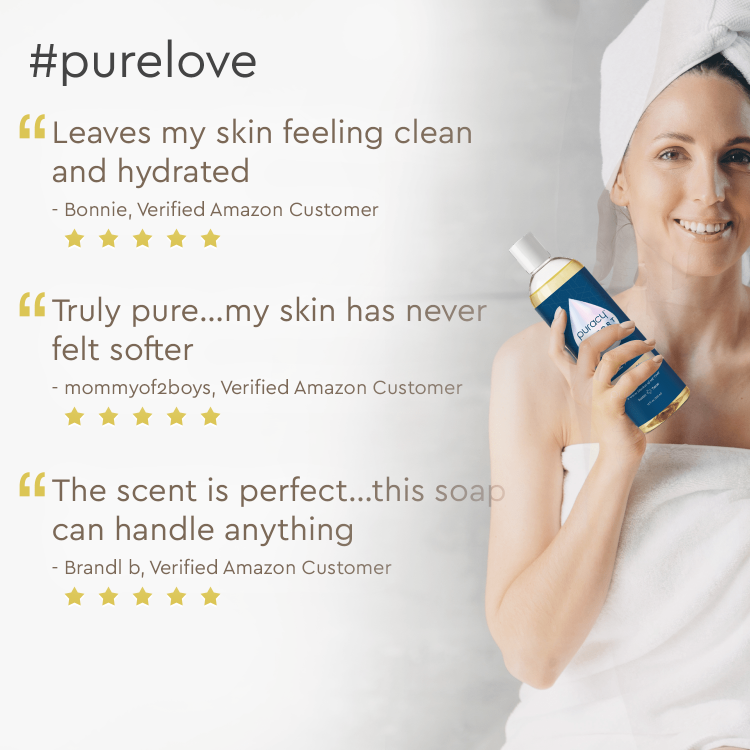 Puracy citrus and sea salt acidified pH balanced body wash with natural ingredients for gentle cleansing and refreshed skin.