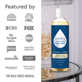 Puracy citrus sea salt body wash in a pump bottle, acidified and pH balanced, for gentle cleansing and fresh scent.